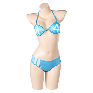 Susan Storm Women Blue Bikini Set Swimsuit Cosplay Costume Outfits Halloween Carnival Suit